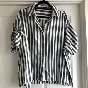 Striped Button Down Top